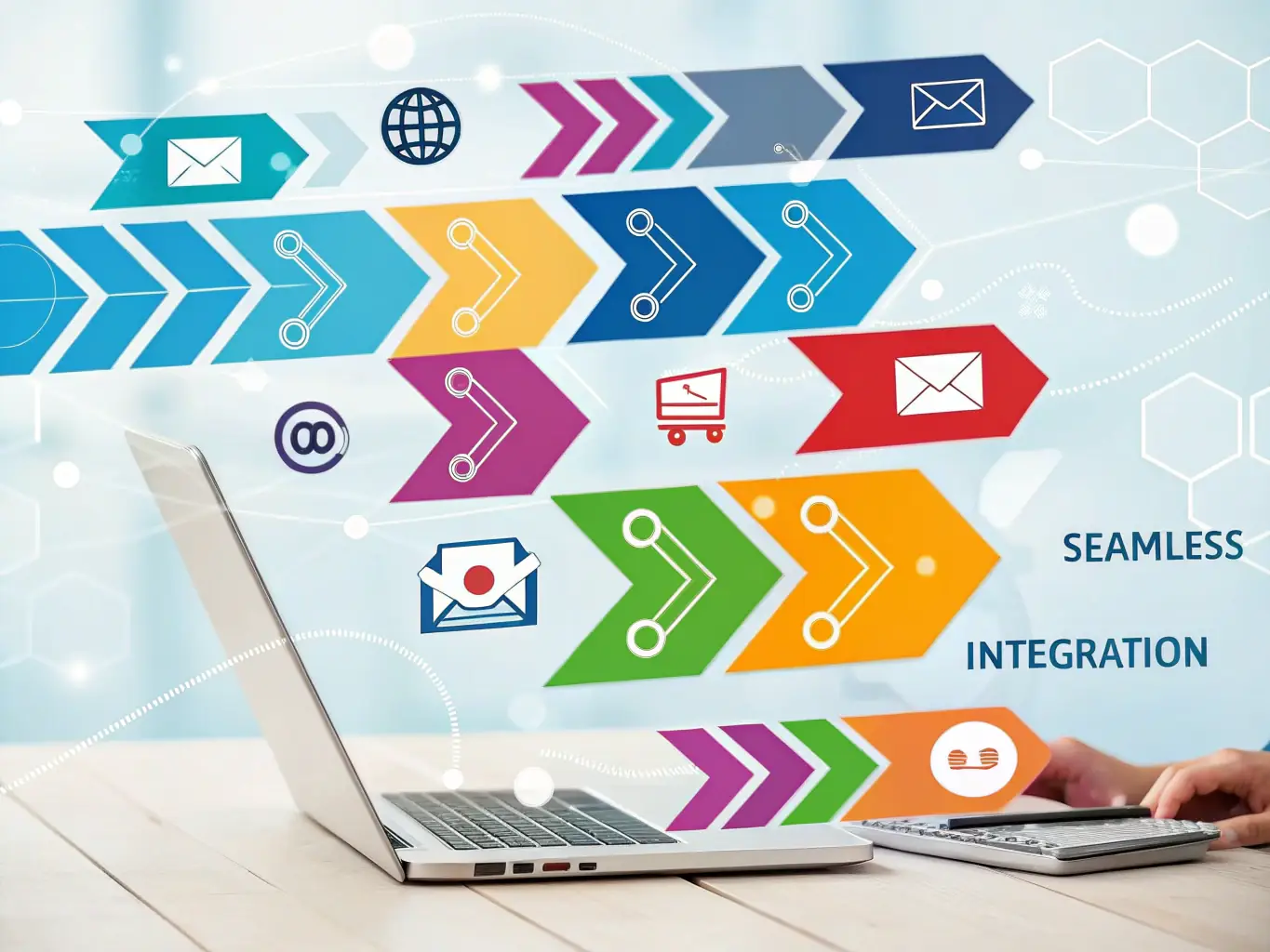 An infographic illustrating the seamless integration of AnniFit's FUNNEL with various email marketing and payment platforms.