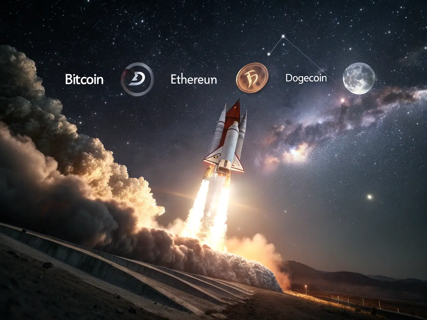 A digital illustration depicting a rocket launching quickly into space, symbolizing the fast deployment of AnniFit's FUNNEL.
